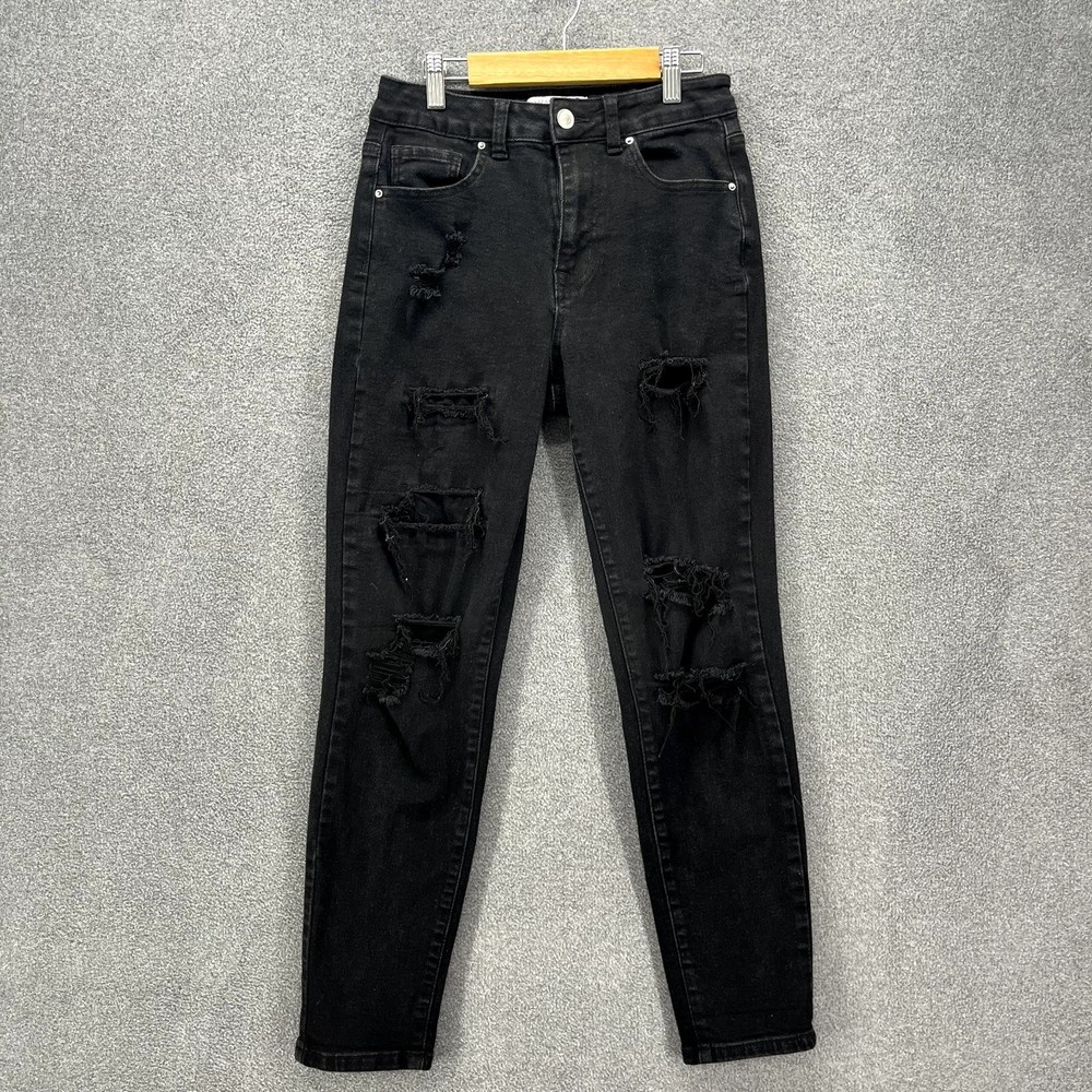 Wax Jean Skinny Jeans Womens Size 3 / 26 High Rise Distressed Stretch Denim